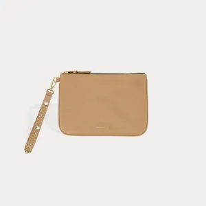 Ava Clutch - Tan/Gold