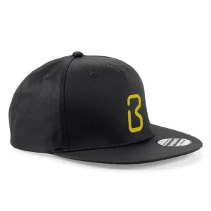 BIGBEN® Flat Peak Snapback Cap Black