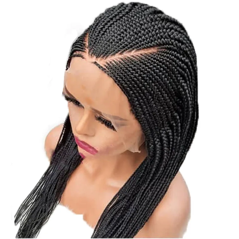 Black 13x6 Braided Synthetic Lace Front