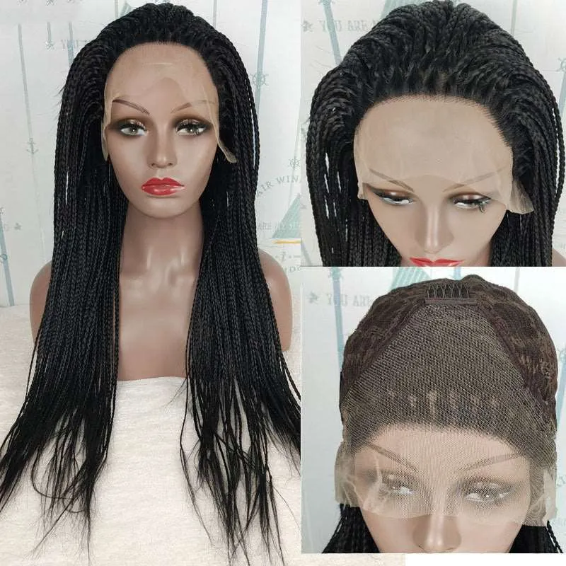 Black 13x6 Braided Synthetic Lace Front