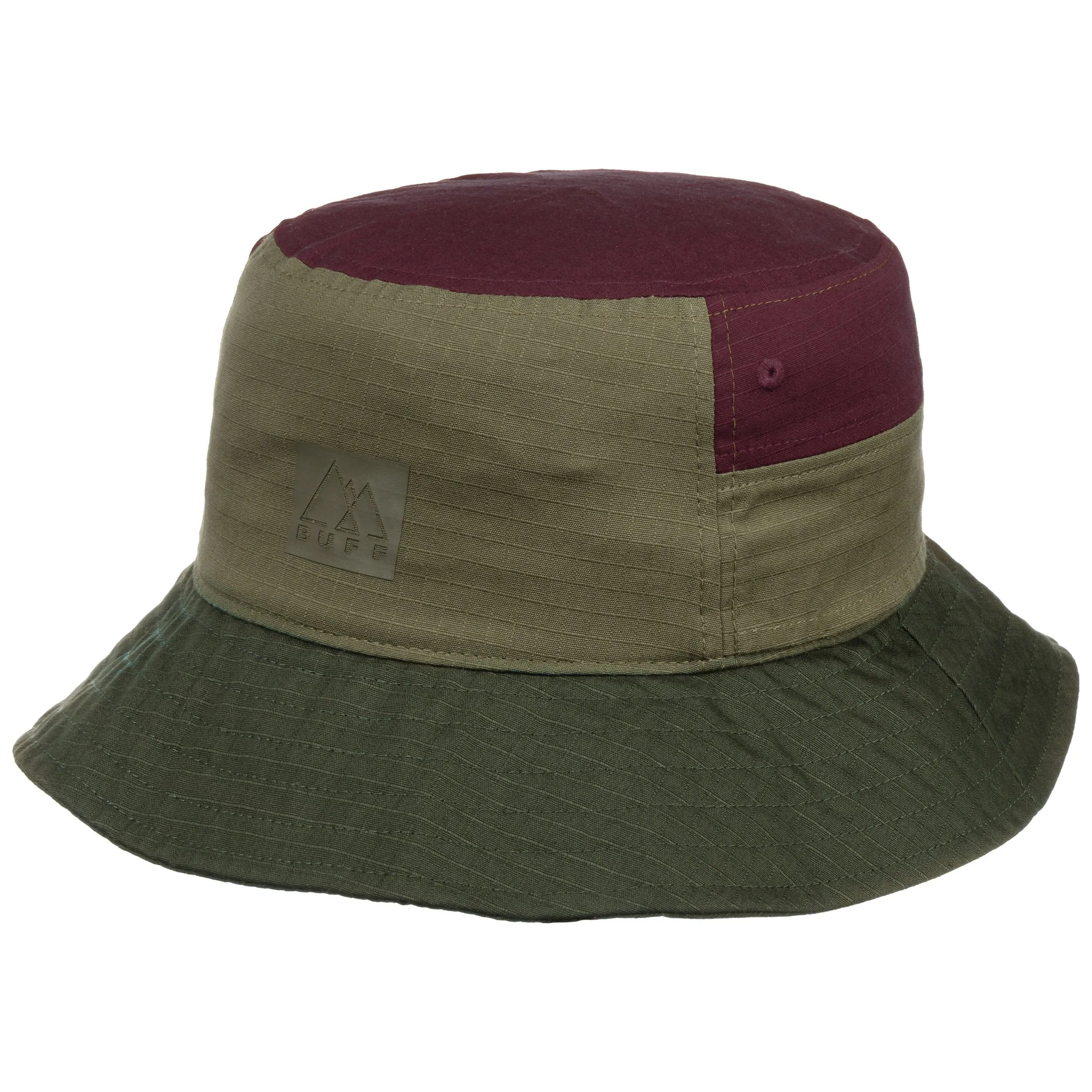 Stylish and Versatile BUFF Sun Bucket Beanie Hat in Red/Khaki - Enhance Your Summer Style and Sun Protection