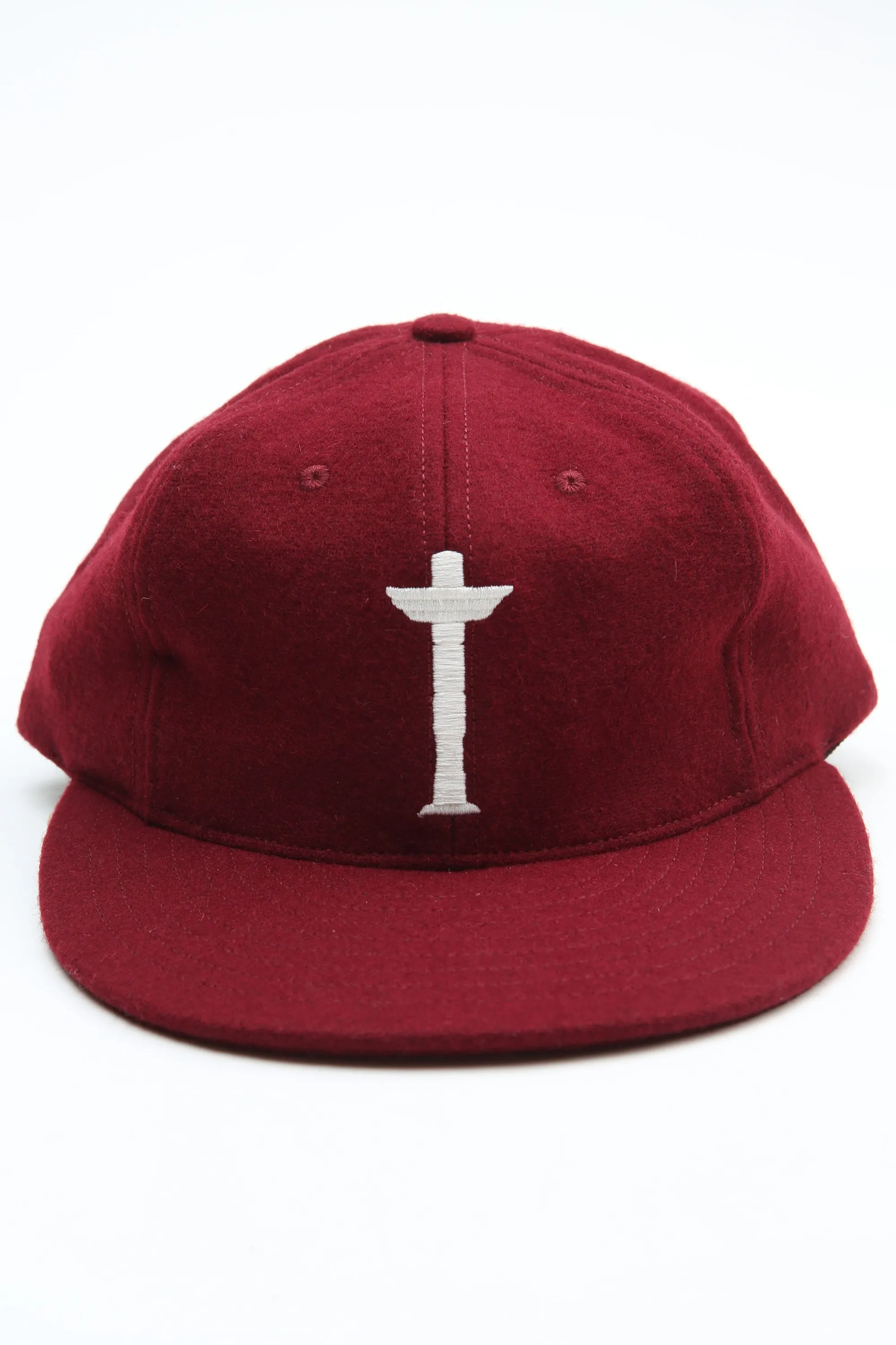 Ebbets x Totem Brand Co. Cap - Burgundy Wool - EXCLUSIVE