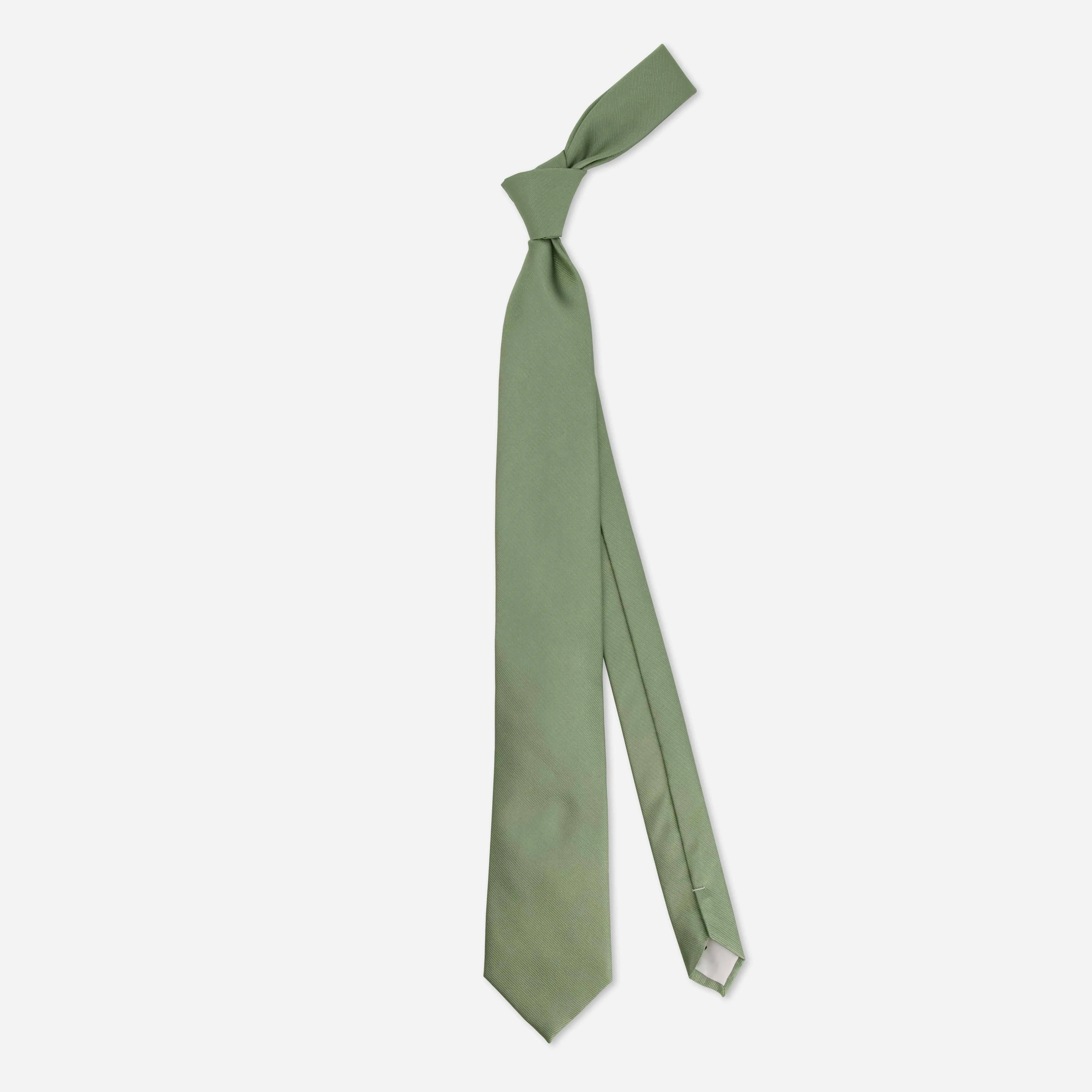 Grosgrain Solid Sage Green Tie