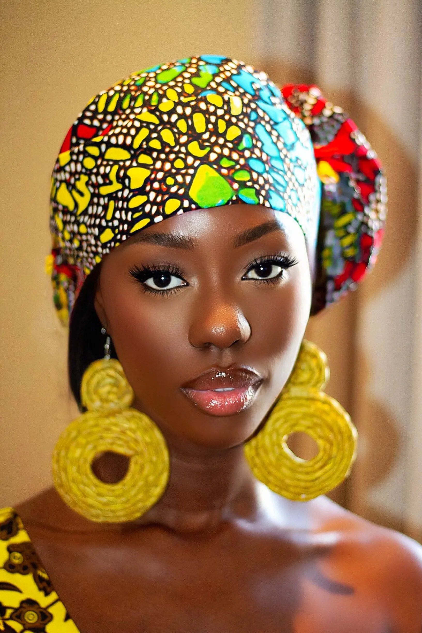 New inAfrican Ankara Print Headwrap/Headtie - Lethabo