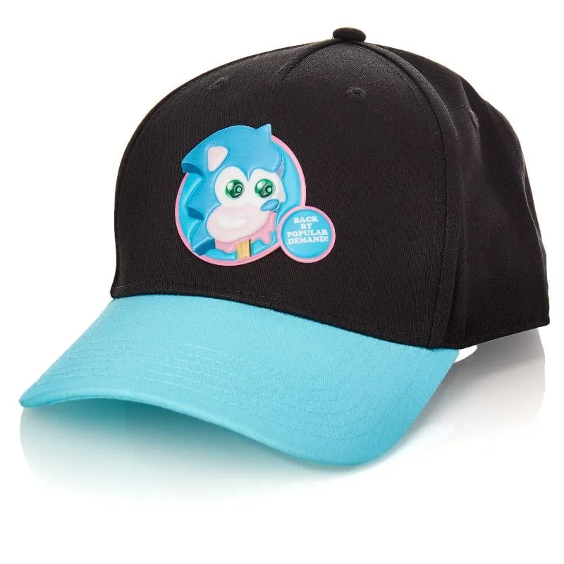 Official Sonic the Hedgehog Ice Cream Logo Black & Blue Snapback