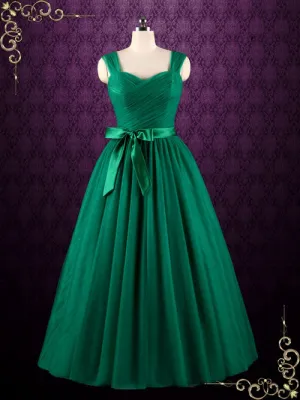 Ready to Ship Forest Green Tulle Ball Gown Prom Formal Evening Dress | KALE