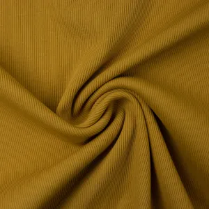 Ribbing Fabric for cuffs in Mustard | From Europe, Oeko-tex certified