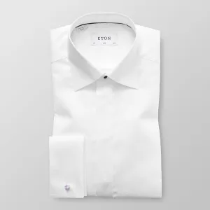 White Dobby Evening Shirt | Slim Fit